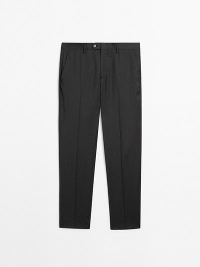 Zara Брюки для костюма из смесовой хлопковой ткани