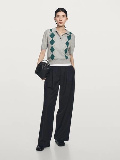 Поло с коротким рукавом из аргайльского вязаного полотна- Заказать в России