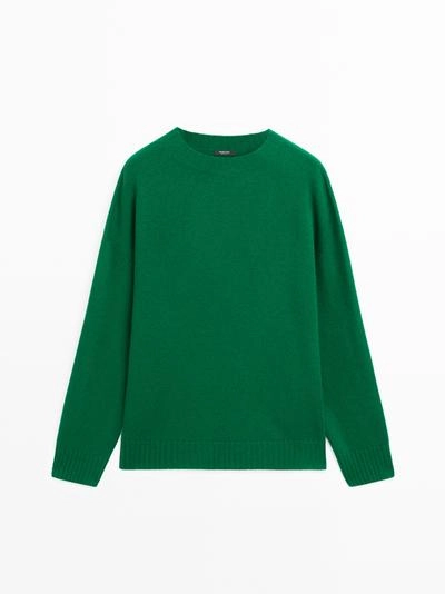 Свитер с круглым вырезом из шерстяной смеси- Заказать в России