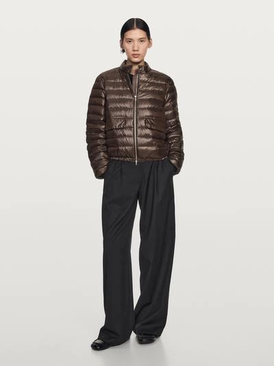 Пуховик-бомбер с водоотталкивающей отделкой- Заказать в России