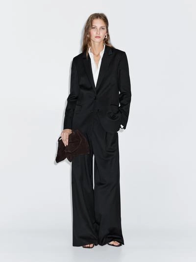 Пиджак из 100% экстра-тонкой шерсти с двумя пуговицами- Заказать в России