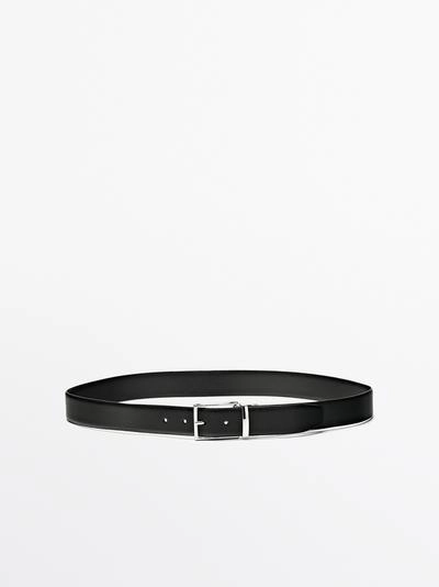 Реверсивный кожаный ремень из нубука- Заказать в России