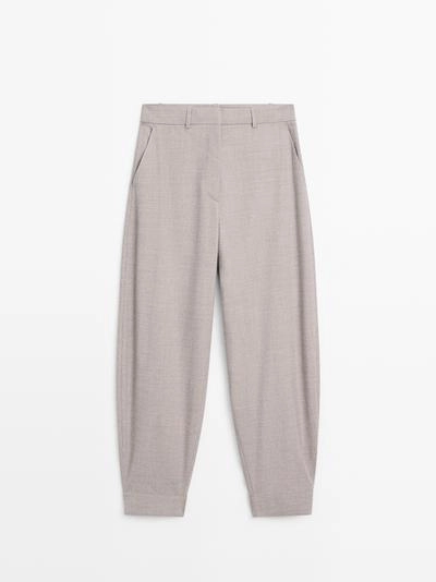 Брюки саруэль с деталями пряжки- Заказать в России