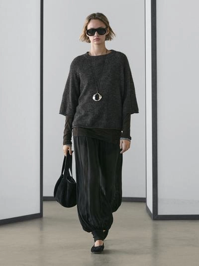 Свитер с регланом из смеси альпаки и шерсти- Заказать в России