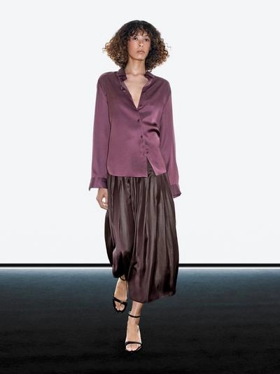 Юбка-миди с ламбрекенами и вощеным покрытием- Заказать в России