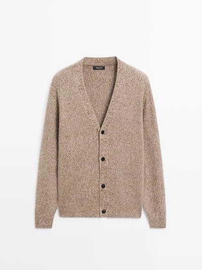 Кардиган из шерстяно-шелкового трикотажа