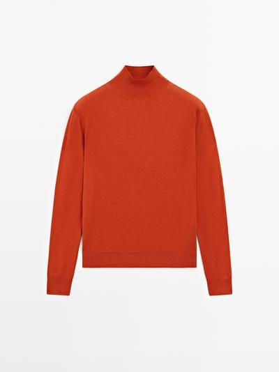 Zara Свитер с высоким воротником из 100% шерсти