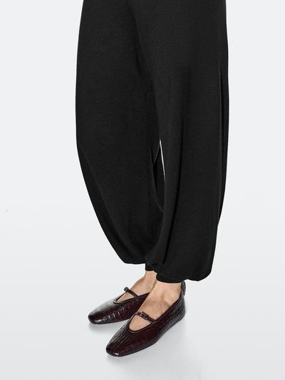 Zara Туфли-балетки из мягкой кожи под крокодила купить с доставкой.