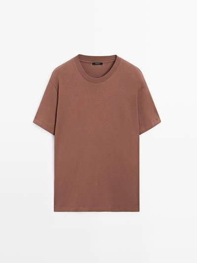 Футболка с коротким рукавом из 100% хлопка средней плотности- Заказать в России