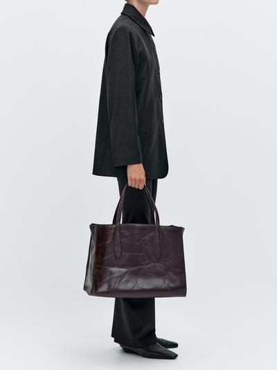 Zara Сумка MAXI MD ICON из потертой натуральной кожи