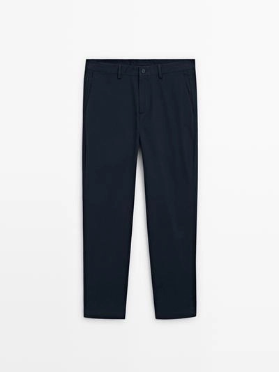 Брюки из 100% хлопка в строгом крое- Заказать в России