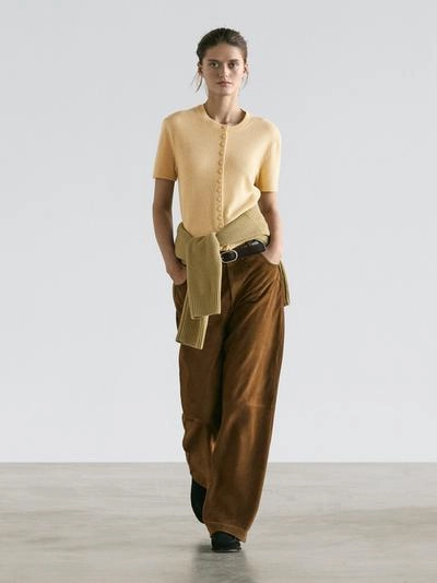 Кардиган из шерсти с коротким рукавом- Заказать в России