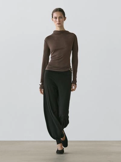 Водолазка с воротником-стойкой