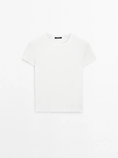 Футболка с коротким рукавом из плотного рубчика