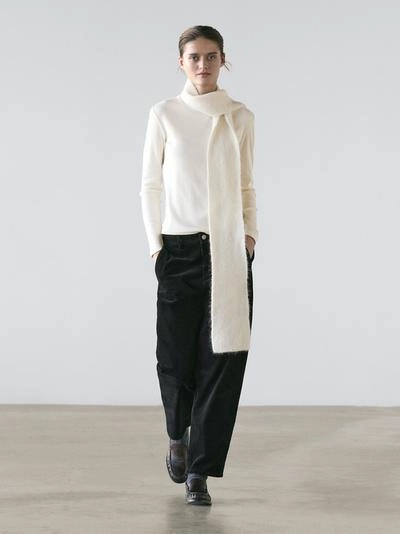 Водолазка с длинным рукавом из меланжевого трикотажа