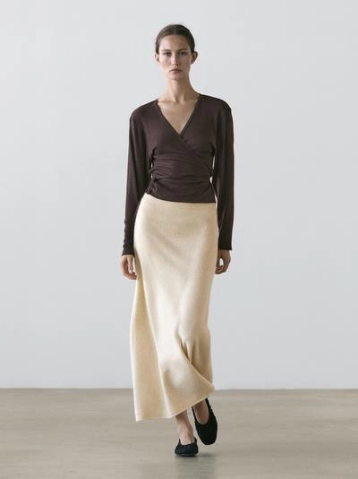 Кардиган из хлопкового микса с перекрестным узором