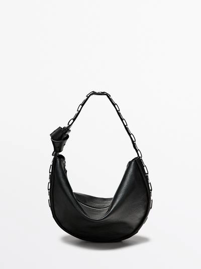 Сумка из натуральной кожи с люверсами- Заказать в России