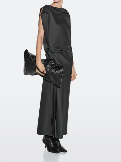 Большая сумка-сатчел из плетеной кожи нубук- Заказать в России