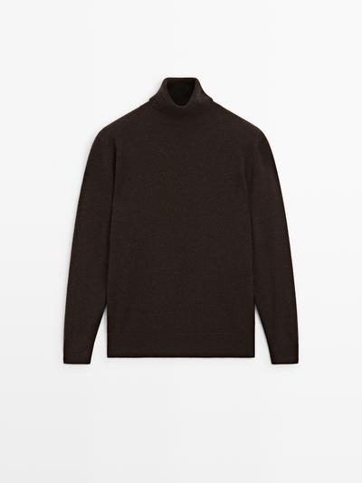 Zara Вязанный свитер с высоким воротником из 100% кашемира купить с доставкой.