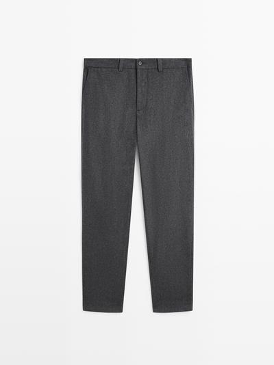 Zara Брюки из шерстяной смеси фланели