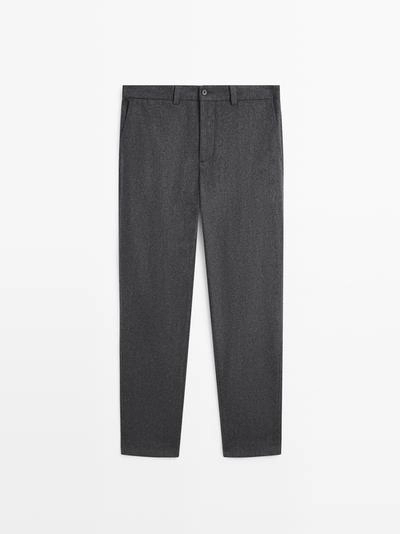 Брюки из шерстяной смеси фланели- Заказать в России