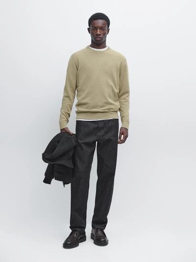 Свитер из хлопка и шерсти с круглым вырезом- Заказать в России