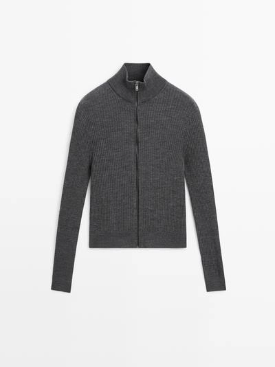 Кардиган из шерсти на молнии