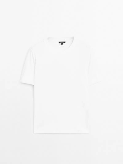 Футболка с круглым вырезом из 100% хлопкового интерлока- Заказать в России