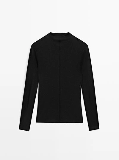 Майка с длинным рукавом с деталями шва- Заказать в России