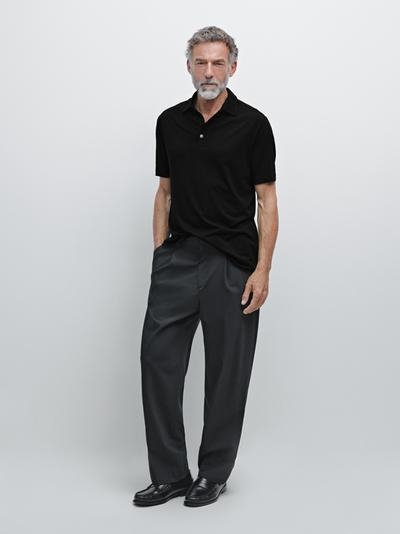 Zara Поло из шерстяной смеси с коротким рукавом купить с доставкой.