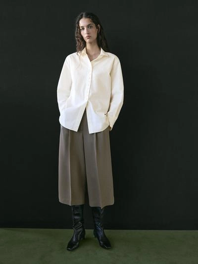 Рубашка из 100% хлопка с пуговицами- Заказать в России