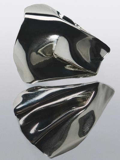 Средние серьги с складками- Заказать в России