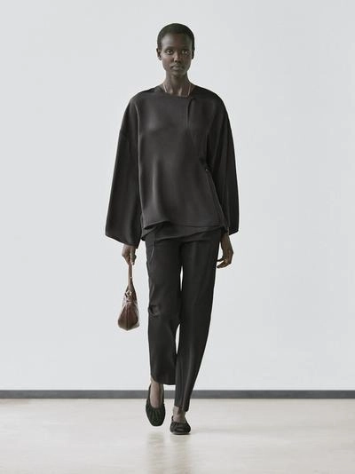 Рубашка с завязкой в стиле драпировки- Заказать в России