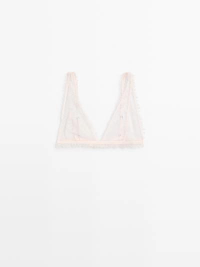 Кружевной лиф с эффектом потертости