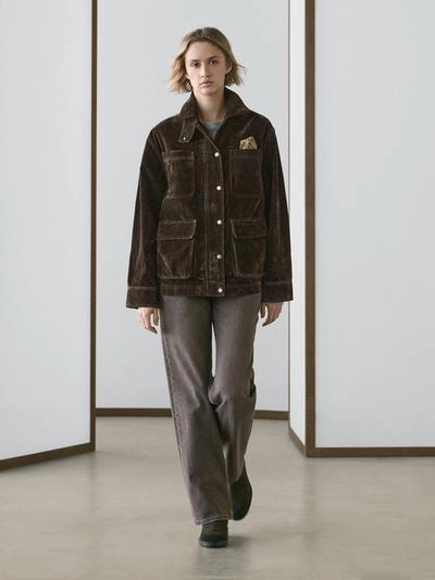 Джинсовая куртка с деталями воротника- Заказать в России