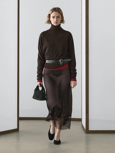 Юбка-миди с кружевными деталями