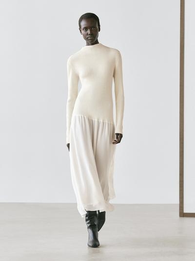 Zara Вязаное платье с декоративными деталями