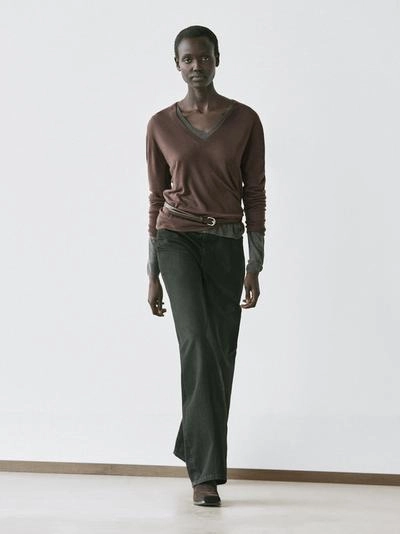 Джемпер из шелково-шерстяной смеси- Заказать в России