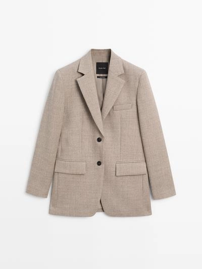 Шерстяной пиджак в мелкую клетку- Заказать в России