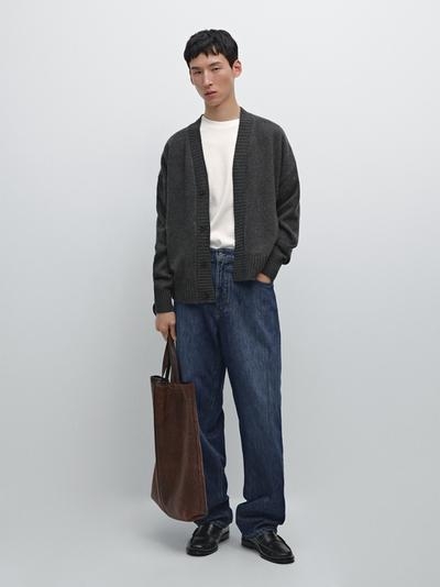 Zara Кардиган с V-образным вырезом из шерстяно-хлопкового микса купить с доставкой.