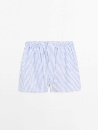Zara 100% хлопковые полосатые боксеры