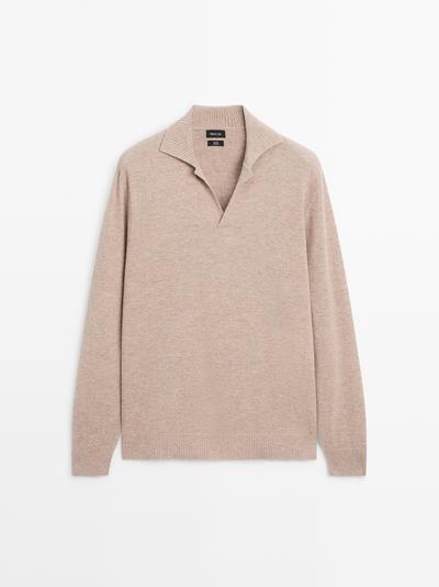 Zara Вязаный свитер с V-образным вырезом из шерсти купить с доставкой.