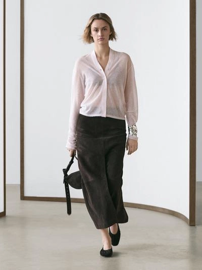 Кардиган из шерстяно-полиэстерного трикотажа- Заказать в России