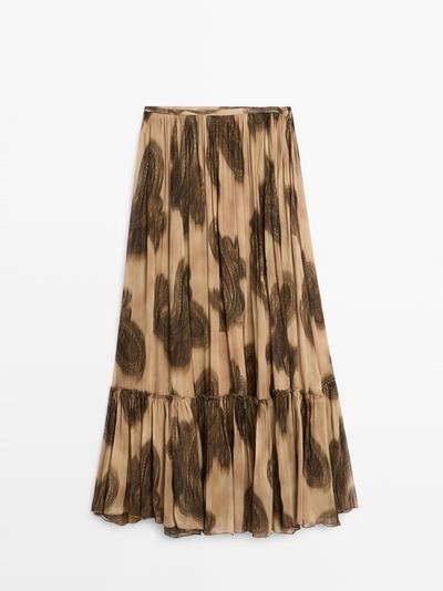 Zara Длинная юбка в пейсли