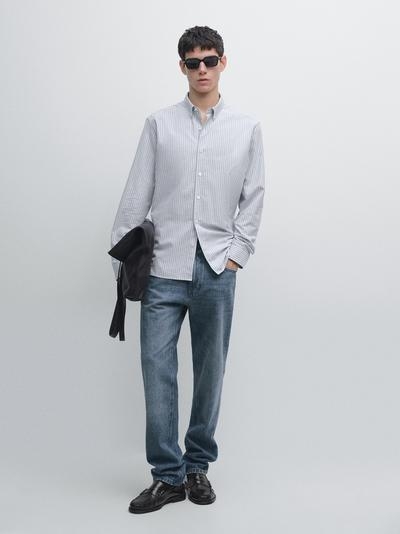 Zara Рубашка с двойной полоской REGULAR FIT