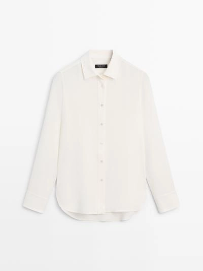 Рубашка свободного кроя с воротником