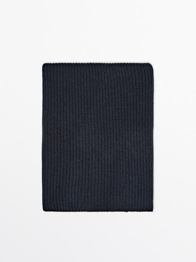 Zara Шарф из 100% кашемира с ребристой фактурой