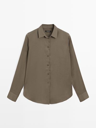 Zara Рубашка с летящим воротничком