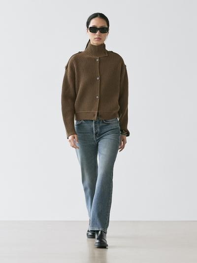 Zara Кардиган из шерсти с деталями на пуговицах