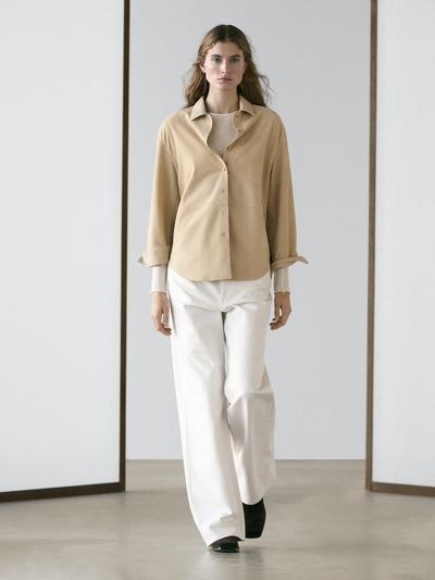 Zara Рубашка из замши